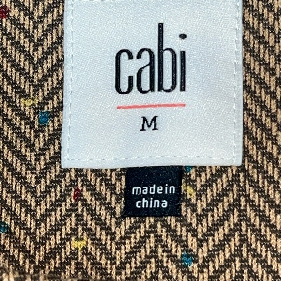 CAbi Penny Herringbone SPECKLED JACKET Button Blazer 3170 Bow pockets Round Neck - Picture 2 of 16